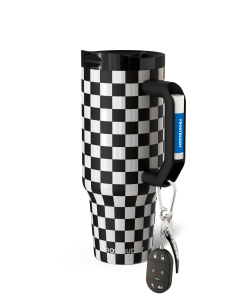 Thicc Buddy 40oz | Black & White Checkered